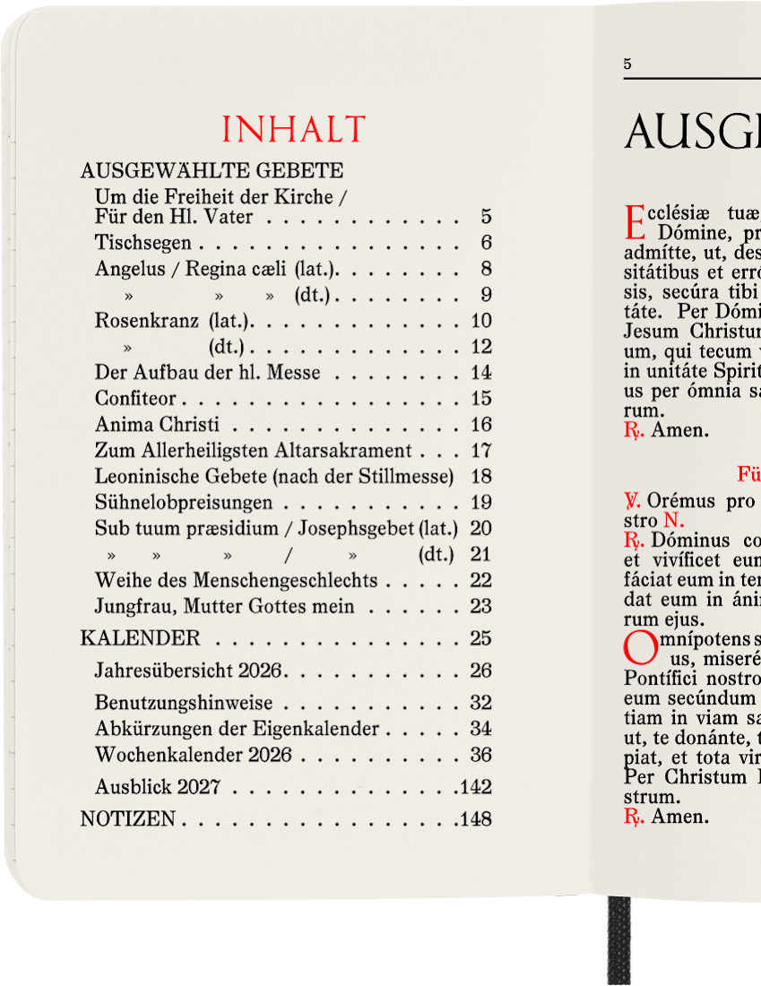 MARIEN­KALENDER 2026. Liturgischer Taschenkalender der Tradition