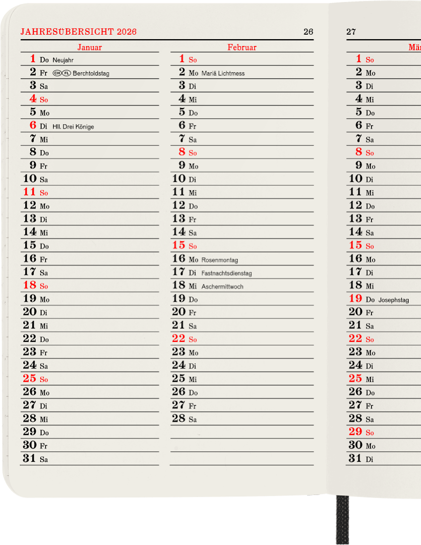 MARIEN­KALENDER 2026. Liturgischer Taschenkalender der Tradition